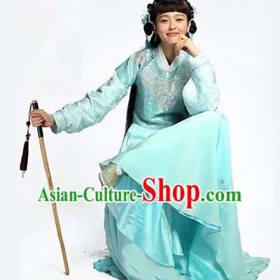 Traditional Ancient Chinese Young Lady Costume, Elegant Hanfu Clothing Chinese Ming Dynasty Swordswoman Embroidered Clothing for Women