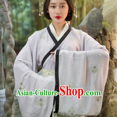 Traditional Ancient Chinese Palace Lady Hanfu Costume Purple Blouse and Skirt, Asian China Ming Dynasty Princess Clothing for Women