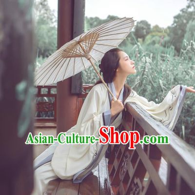 Traditional Ancient Chinese Palace Lady Hanfu Costume Embroidered Dress, Asian China Han Dynasty Imperial Princess Clothing for Women