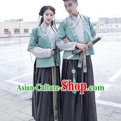 Traditional Chinese Song Dynasty Young Lady Hanfu Costume, Asian China Ancient Princess Embroidered Clothing for Women