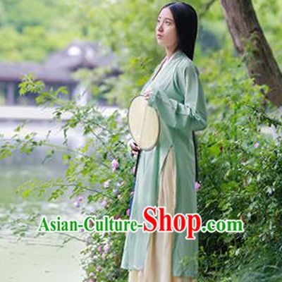 Traditional Chinese Ancient Costume Palace Lady Embroidered Blue BeiZi and Skirt, Asian China Song Dynasty Imperial Princess Hanfu Dress Clothing for Women
