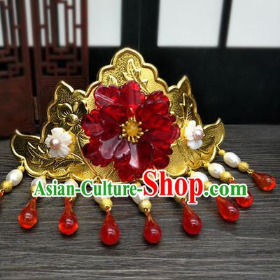 Traditional Handmade Chinese Ancient Classical Hair Accessories Bride Wedding Phoenix Coronet, Hair Jewellery, Hair Fascinators Hairpins for Women