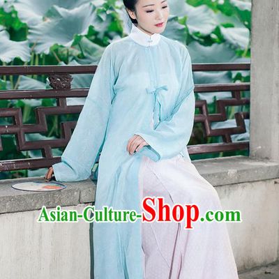 Traditional Chinese Ming Dynasty Imperial Princess Costume, Asian China Ancient Palace Lady Hanfu Silk Blouse and Skirt Clothing for Women