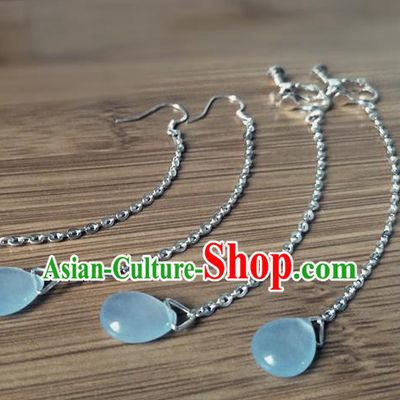 Traditional Handmade Chinese Ancient Classical Hanfu Princess Accessories Eardrop Tassel Earrings for Women