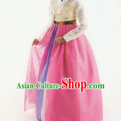 Korean Traditional Costumes Korean Clothes Wedding Full Dress, BrideFormal Attire Ceremonial Clothes, Korea Court Stage Dance Clothing for Women