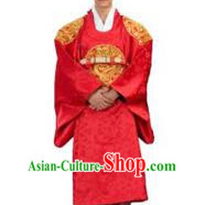 Traditional Korean Costumes Bridegroom Formal Attire Ceremonial Clothes, Korea Court Embroidered Clothing for Men