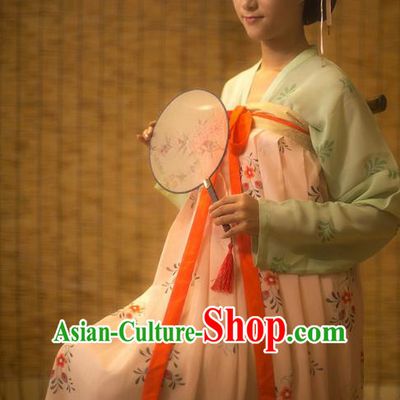 Traditional Chinese Tang Dynasty Princess Silk Slip Skirt Costume, Asian China Ancient Palace Lady Hanfu Dress Clothing for Women