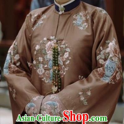Story of Yanxi Palace Traditional Ancient Chinese Qing Dynasty Imperial Concubine Costume, Chinese Manchu Lady Embroidered Clothing for Women