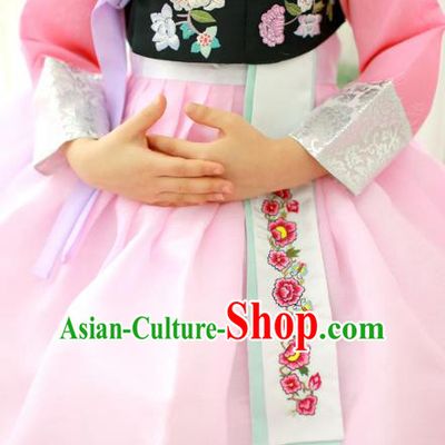 Traditional Korean Accessories Embroidered Flowers Waist Pendant, Asian Korean Fashion Wedding Tassel Waist Decorations for Women