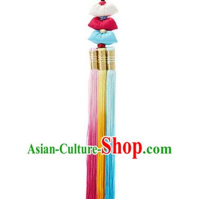Korean National Accessories Bride Wedding Waist Pendant, Asian Korean Hanbok Tassel Waist Decorations for Women