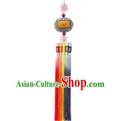 Asian Korean Chinese Knot Tassel Jade Waist Decorations, Korean National Belts Accessories Bride Wedding Hanbok Waist Pendant for Women