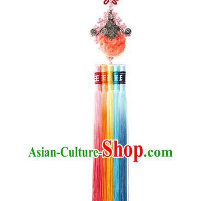 Asian Korean Hanbok Tassel Waist Decorations, Korean National Belts Accessories Bride Wedding Waist Pendant for Women