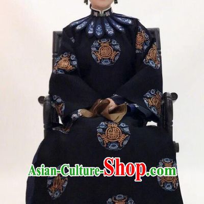 Story of Yanxi Palace Traditional Chinese Qing Dynasty Manchu Palace Princess Consort Embroidered Costume for Women