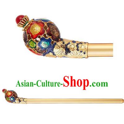 Traditional Korean National Hair Accessories Blueing Hairpins, Korean Palace Hanbok Fashion Headwear for Women