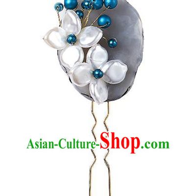 Korean National Wedding Hair Accessories Bride Palace Cyphers Flowers Hairpins, Korean Hanbok Fashion Hair Stick Headwear for Women