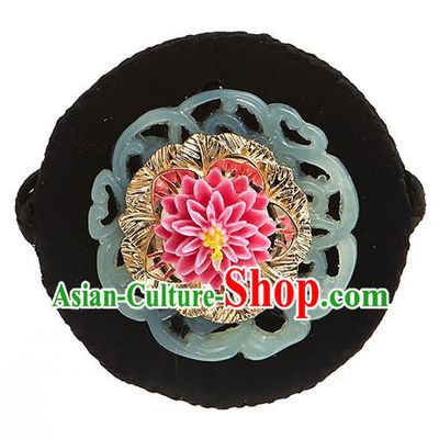 Korean National Wedding Hair Accessories Bride Lotus Headband, Korean Hanbok Fashion Palace Hair Clasp for Kids