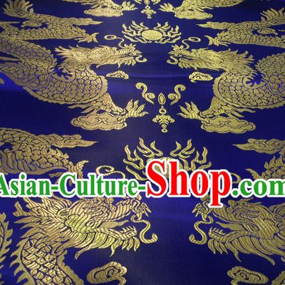 Asian Chinese Royal Palace Style Traditional Dragon Pattern Design Brocade Fabric Silk Fabric Chinese Fabric Asian Material