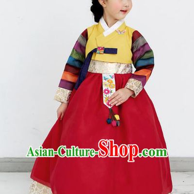 Asian Korean National Handmade Formal Occasions Wedding Bride Clothing Embroidered Purple Blouse and Rosy Dress Palace Hanbok Costume for Women