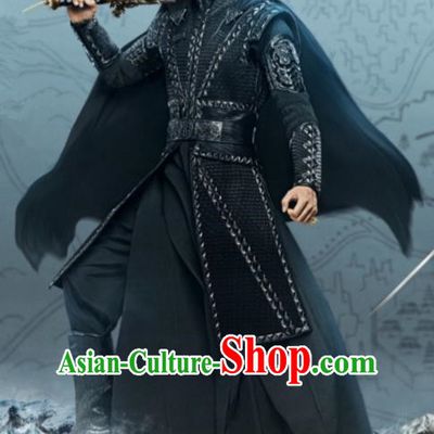 Traditional Chinese Legend Of Fu Yao Ancient General Clothing Helmet and Armour for Men