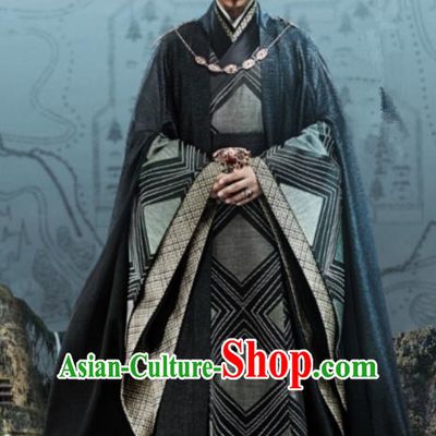 Traditional Chinese Legend Of Fu Yao Tang Dynasty Minister Clothing, China Ancient Chancellor Embroidered Costume for Men