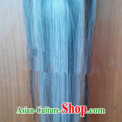 Chinese Ancient Opera Three Kingdoms Period Chancellor Immortal Long Whiskers Mustache, Traditional Chinese Beijing Opera Old Men Full Beard for Men