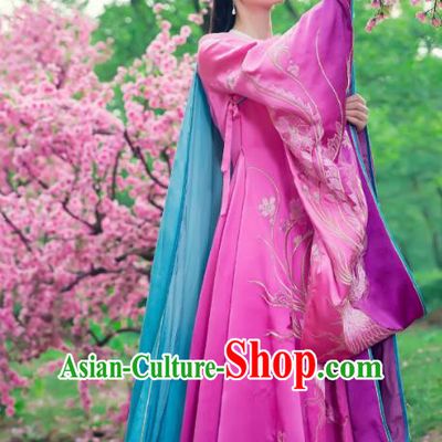 Traditional Chinese Southern and Northern Dynasties Imperial Concubine Costume, Chinese Ancient Palace Lady Embroidered Clothing for Women