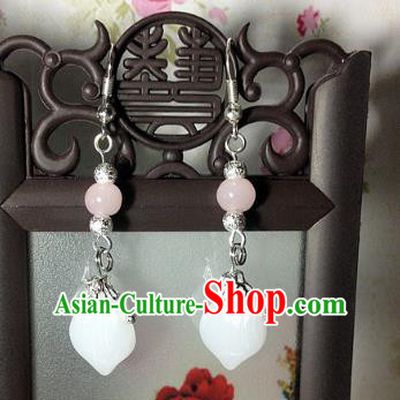 Traditional Handmade Chinese Ancient Classical Accessories Bride Hanfu Tassel Earrings for Women