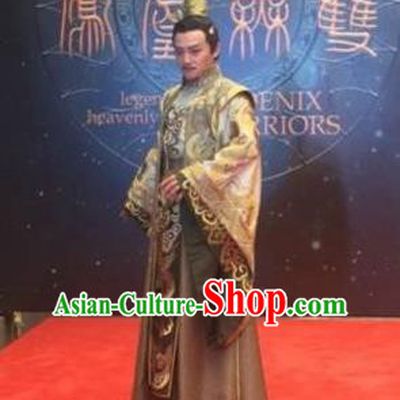 Traditional Chinese Southern and Northern Dynasties Emperor Costume, Chinese Ancient Majesty Embroidered Robe Clothing for Men
