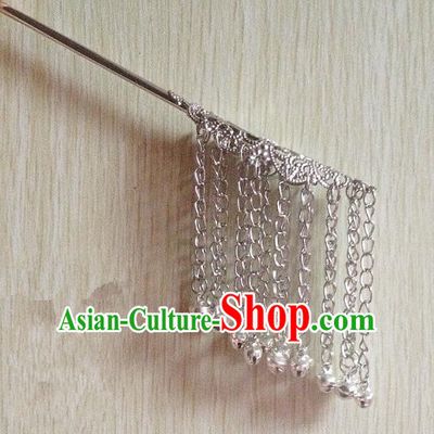 Traditional Chinese Ancient Classical Hair Accessories Hanfu Bells Tassel Hair Clip Step Shake Bride Hairpins for Women