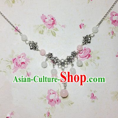 Traditional Chinese Ancient Classical Hair Accessories Hanfu Beads Tassel Forehead Ornament Eyebrows Pendant Bride Hairpins for Women