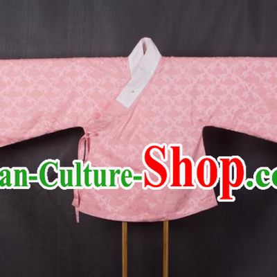 Asian China Ming Dynasty Princess Costume, Traditional Ancient Chinese Palace Lady Embroidered Hanfu Pink Blouse Clothing for Women