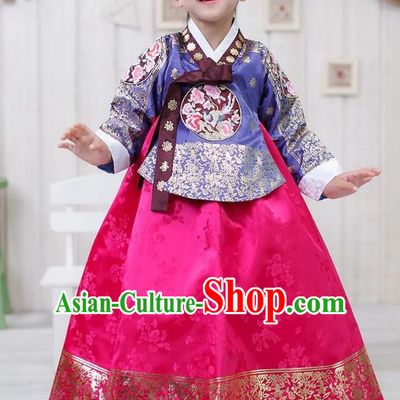 Traditional Korean Hanbok Clothing, Asian Korean Fashion Apparel Hanbok Costume for Kids