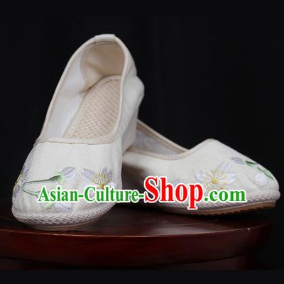 Asian Chinese Shoes Wedding Shoes Princess Shoes, Traditional China Handmade Hanfu Shoes Embroidered Shoes