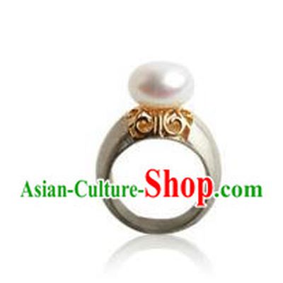Traditional Korean Accessories Pearl Rings, Asian Korean Fashion Wedding Finger Ring for Women