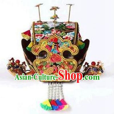 Traditional Korean Hair Accessories Bride Tuinga, Asian Korean Fashion Imperial Empress Wedding Crown Headwear for Women