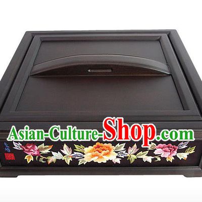 Traditional Korean Craft Hand Embroidery Rings Box, Asian Korean Wedding Jewellery Case for Women