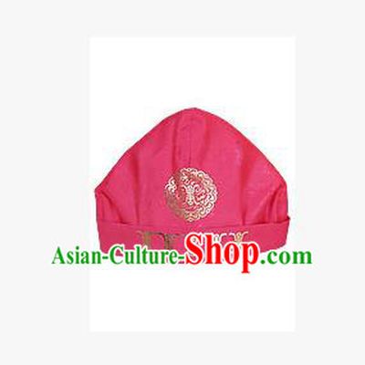 Traditional Korean Hair Accessories Embroidered Pink Hats, Asian Korean Fashion National Boys Headwear for Kids