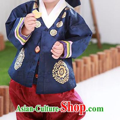 Traditional Korean Handmade Embroidered Formal Occasions Costume, Asian Korean Apparel Hanbok Clothing for Boys