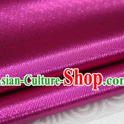Chinese Traditional Royal Palace Pattern Mongolian Robe Rosy Brocade Fabric, Chinese Ancient Emperor Costume Drapery Hanfu Tang Suit Material
