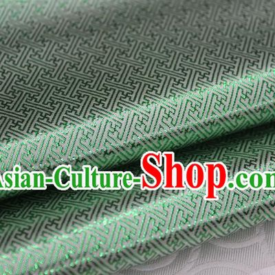 Chinese Traditional Royal Palace Pattern Mongolian Robe Green Brocade Fabric, Chinese Ancient Emperor Costume Drapery Hanfu Tang Suit Material