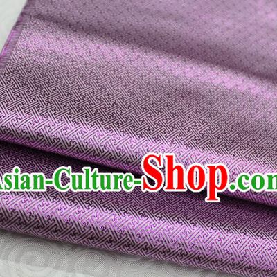 Chinese Traditional Royal Palace Pattern Mongolian Robe Purple Brocade Fabric, Chinese Ancient Emperor Costume Drapery Hanfu Tang Suit Material