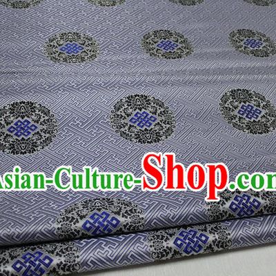 Chinese Traditional Royal Palace Pattern Mongolian Robe Grey Tapestry Cheongsam Fabric, Chinese Ancient Costume Satin Hanfu Tang Suit Material