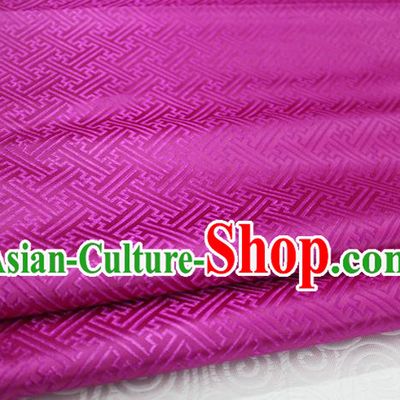 Chinese Traditional Royal Palace Pattern Mongolian Robe Rosy Brocade Fabric, Chinese Ancient Costume Satin Hanfu Tang Suit Material