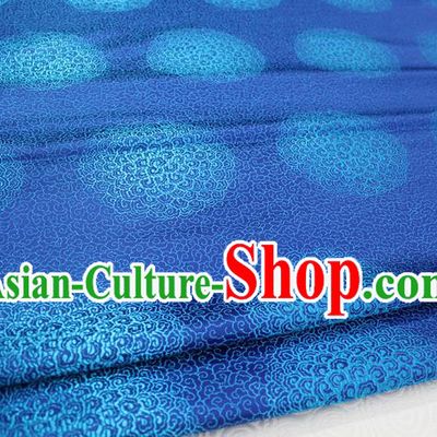 Chinese Traditional Royal Palace Mongolian Robe Light Blue Brocade Cheongsam Fabric, Chinese Ancient Costume Satin Hanfu Tang Suit Material