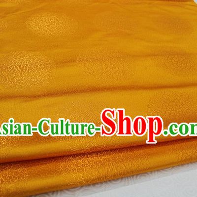 Chinese Traditional Royal Palace Mongolian Robe Golden Brocade Cheongsam Fabric, Chinese Ancient Costume Satin Hanfu Tang Suit Material
