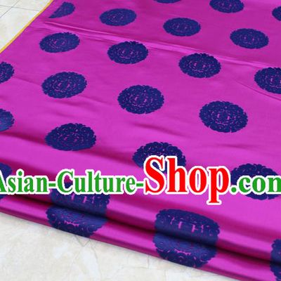 Chinese Traditional Royal Palace Longevity Pattern Rosy Brocade Mongolian Robe Fabric, Chinese Ancient Costume Satin Hanfu Tang Suit Material