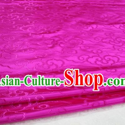 Chinese Traditional Ancient Costume Palace Auspicious Clouds Pattern Cheongsam Mongolian Robe Rosy Brocade Tang Suit Fabric Hanfu Material