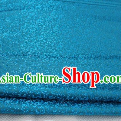 Chinese Traditional Palace Pattern Tang Suit Cheongsam Lake Blue Brocade Fabric, Chinese Ancient Costume Hanfu Satin Material