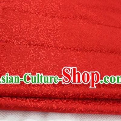 Chinese Traditional Palace Pattern Tang Suit Cheongsam Red Brocade Fabric, Chinese Ancient Costume Hanfu Satin Material