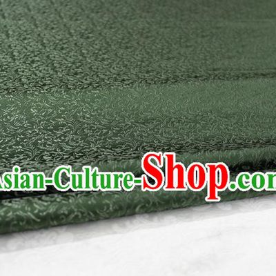Chinese Traditional Palace Pattern Tang Suit Cheongsam Atrovirens Brocade Fabric, Chinese Ancient Costume Hanfu Satin Material